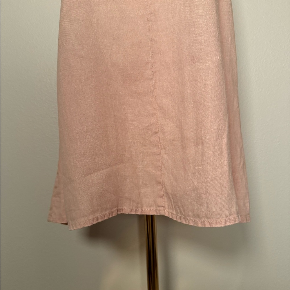 FLAX 100% Linen Pink Lightweight sleeveless Top Women's Sz S - Picture 3 of 6